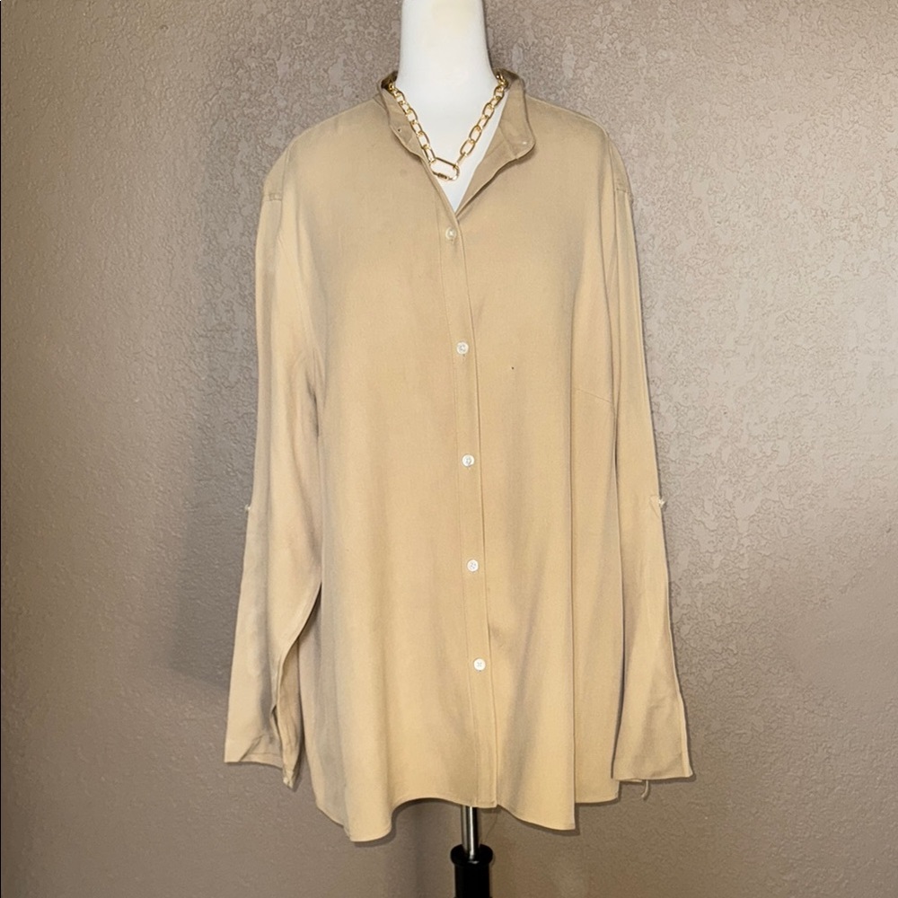 Ralph Lauren Tan Button-Up Shirt